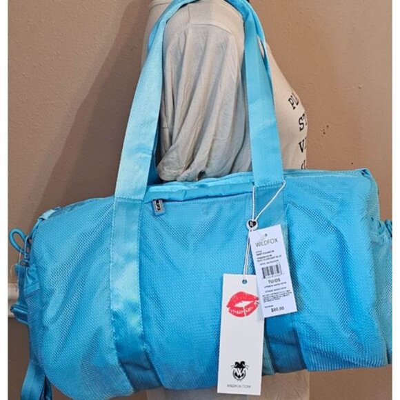 Wildfox Blue Duffle Tote Bag Nwt - Picture 3 of 3